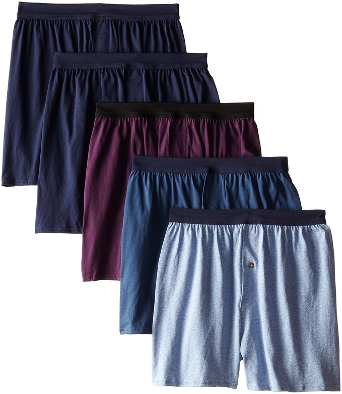 Hanes Red Label Men's Five-Pack Knit Boxers