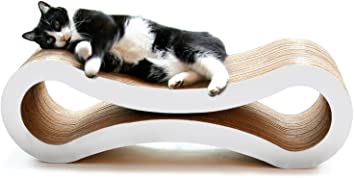 PetFusion Ultimate Cat Scratcher Lounge, Large, Cloud White