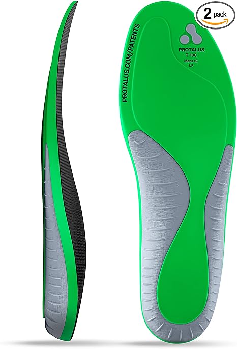 Protalus T-100 Elite - New and Improved Patented Stress Relief Replacement Shoe Inserts, Improved Comfort, Relieve Plantar Fasciitis, Anti Fatigue, Alignment Improving Shoe Insoles, Women's 9.5