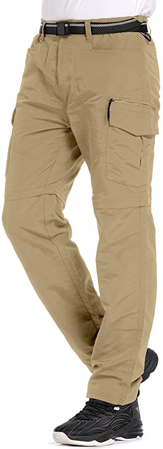Jessie Kidden Mens Hiking Cargo Trousers Convertible Quick Dry Lightweight Zip Off Outdoor Fishing Travel Safari Walking Pants