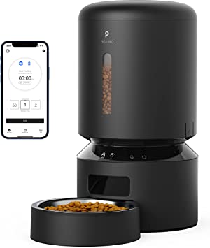 PETLIBRO Automatic Cat Feeder, 5G WiFi Cat Feeder with APP Control for Pet Dry Food, Stainless Steel Bowl, Low Food& Blockage Sensor, 1-10 Meals Per Day, Up to 10s Meal Call for Cat and Dog