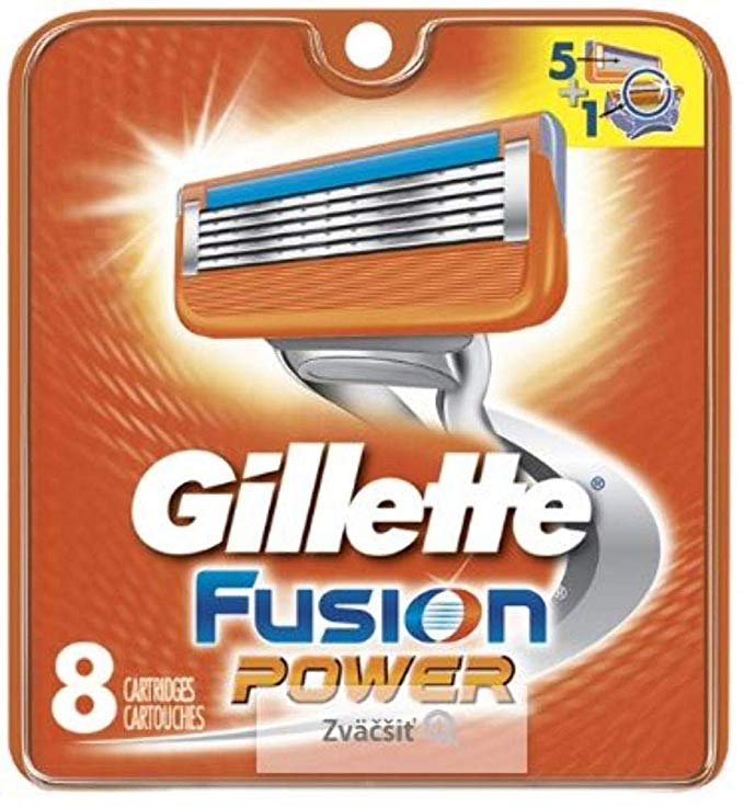 8 Pack Gillette Fusion Power Men's Razor Blade Refill Cartridges