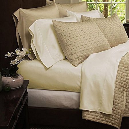 Bamboo Comfort Sheet Set -Full-queen-king Size 4pc Set -Wrinkle Free - Eco Friendly (King, Ivory)