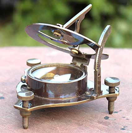 Vintage Antique Style Brass Sundial Compass Maritime Nautical Compass Desk Decor