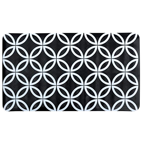 SlipX Solutions Geometric Circles Bath Mat (15.5”W x 27.5”L, Machine Washable, Vinyl)