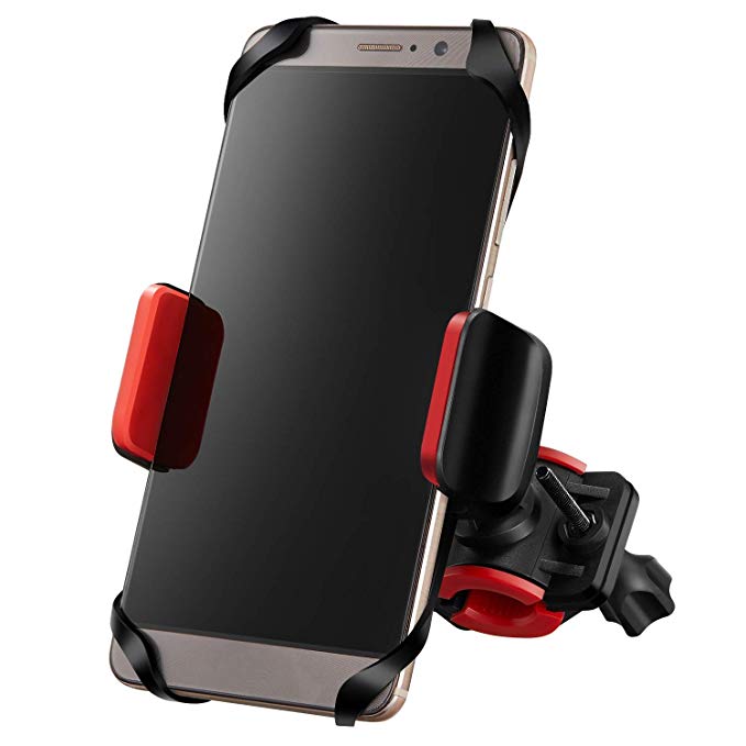 ACRoad Bike Phone Mount for Bicycle Motorcycle Handlebar - Universal Adjustable Bike Phone Holder for Any Smart Phone Apple iPhone Galaxy