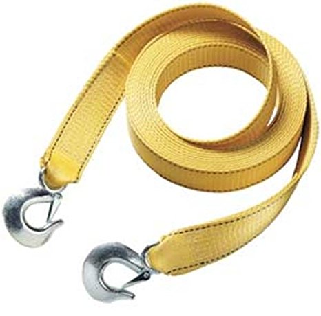 Master Lock 3175AT 25' X 2" Tow Strap with Forged Hooks and Clips, 10000 lbs Break Strength/3333 lbs Working Load Limit