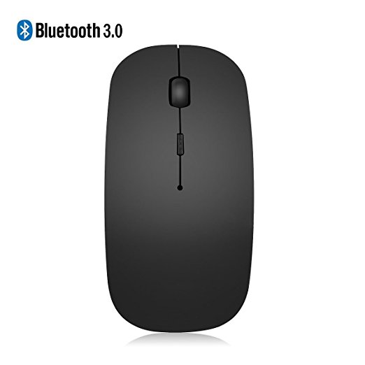 Bluetooth Wireless Mouse, UPMSX Slim Rechargeable 3 Adjustable DPI Level for Notebook, PC, Mac, Laptop, Computer ,Windows / Android Tablet -Black