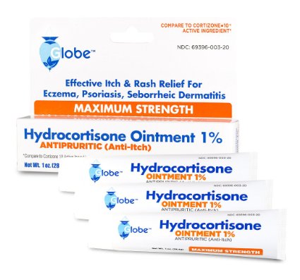 Hydrocortisone Maximum Strength Ointment 1%, USP 1 Oz (Compare to the Active Ingredients in Cortizone-10) 3 - PACK