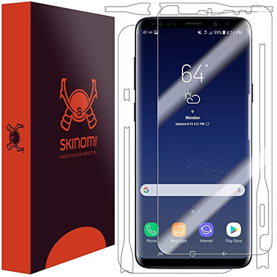 Galaxy S9 Screen Protector   Full Body , Skinomi TechSkin Full Coverage Skin   Screen Protector for Galaxy S9 Front & Back Clear HD Film