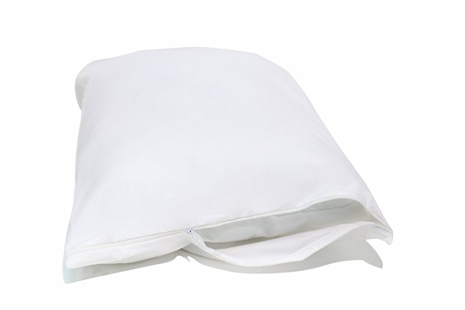 Allersoft 4 Pack Allergy and Bed Bug Proof Pillow Cover, Standard, White