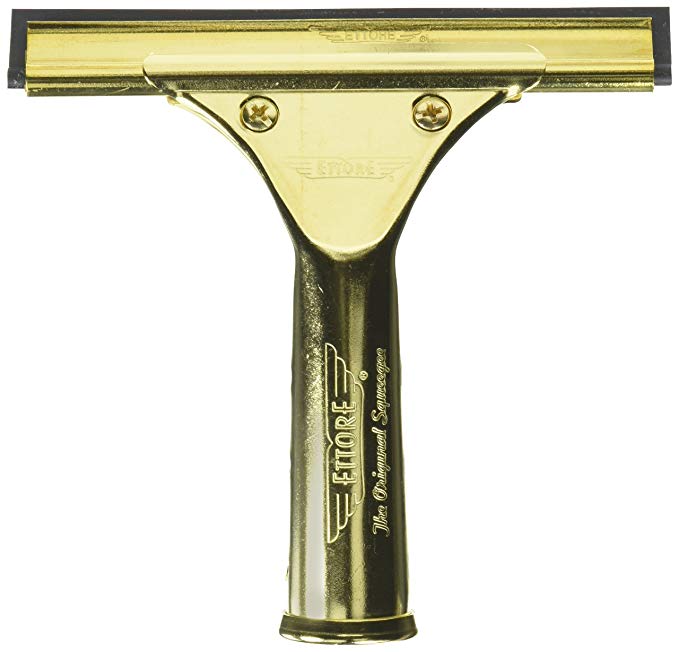 Ettore 10012 Solid Brass Squeegee, 6-Inch