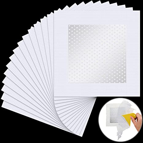 4 x 4 Inch Aluminum Wall Repair Patch Self Adhesive Screen Patch Repair for Drywall Plasterboard (15 Pieces)