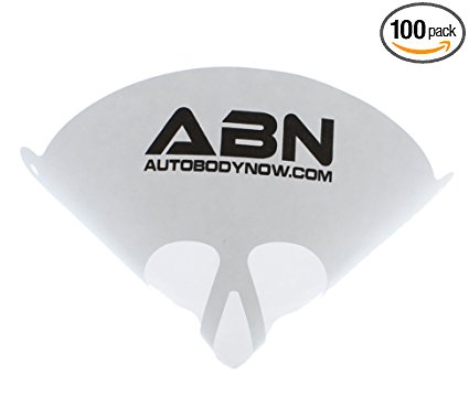 ABN Strainer Cone Funnel with Filter Top 100-Pack – Disposable 190 Micron Fine Nylon Mesh –Paint, Automotive, & More