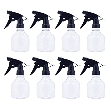 8 Pcs 8oz Plastic Spray Bottles, Durable Clear Empty Spray Bottles with Adjustable Spray Head for Plant Watering, Haircutting, Kitchen Cleaning, Alcohol Disinfection, Pet Cleaning.