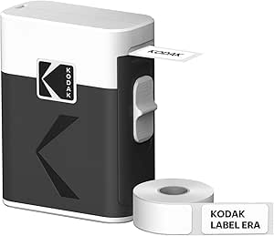 KODAK Label ERA Label Maker Machine, White (Label Printer with 1 Roll Sticker Label)