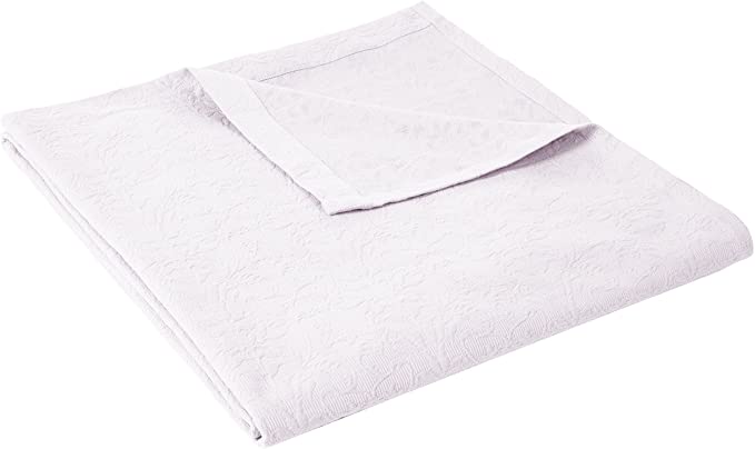 Pinzon Ivy Matelasse Cotton Bedspread Coverlet - Full or Queen, White