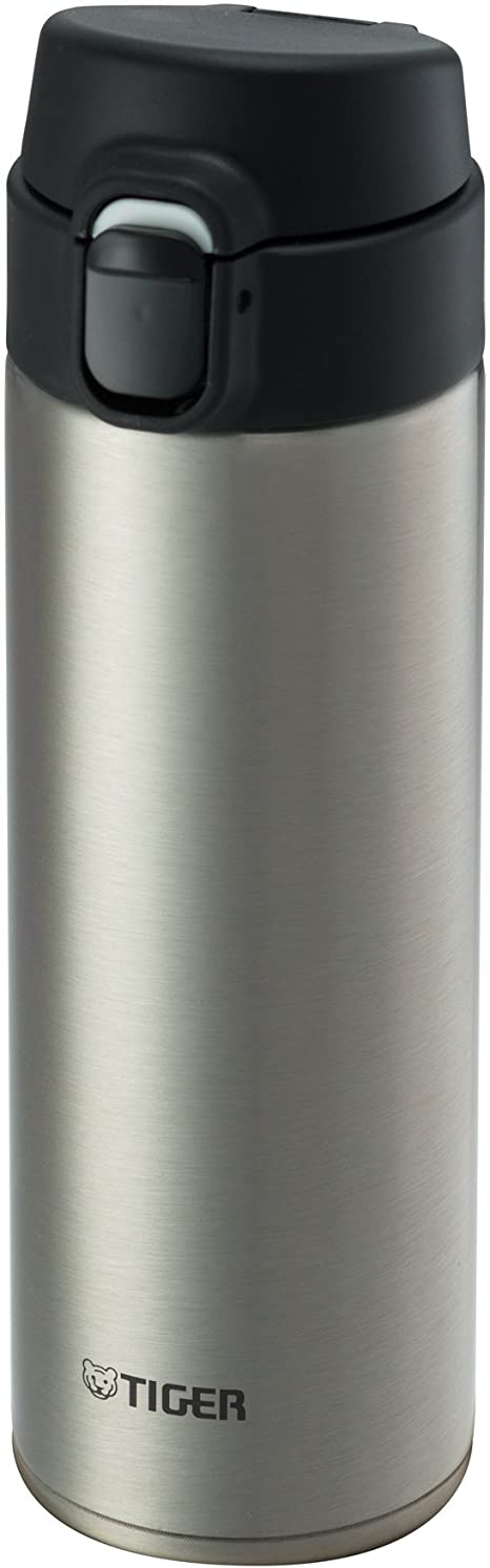 Tiger MMY-A048 XC Vacuum Insulated Stainless Steel Travel Mug, Double Wall, Flip Open Lid with Lock Button, 16 Oz/0.48 L, Silver