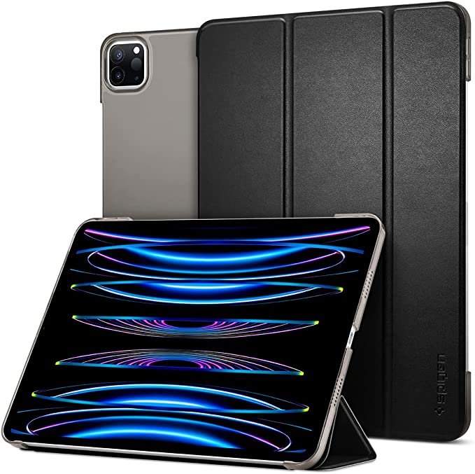 SPIGEN Smart Fold Case Designed for Apple iPad Pro 11 Case 2022/2021 [M2/M1/4th/3rd Gen] Auto Wake Stand Cover - Black