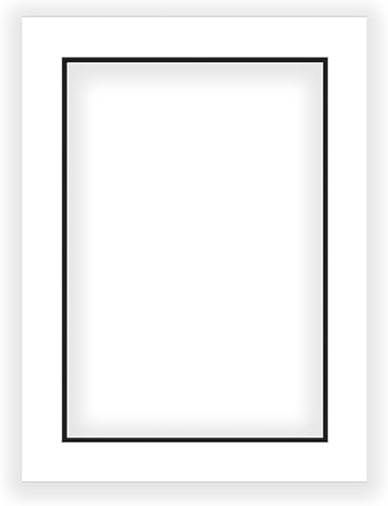 12x16 White on Black Double Mat for 11x14 Photo - Picture Matboard for Frames Measuring 12 x 16 Inches - Bevel Cut Matte to Display Art Measuring 11 x 14 Inches - Acid Free ONE MAT