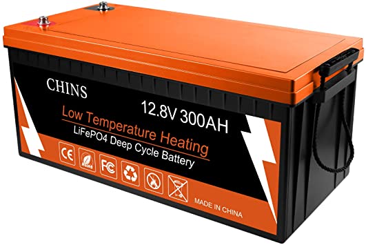 12V 300Ah Smart Lithium Iron Phosphate Battery, Low Temperature Charging (-31°F), Built-in 100A BMS, 2000-5000 Cycles, Mobile Phone APP Monitors Battery Data