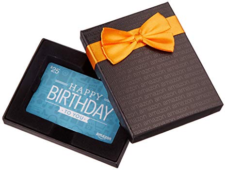 Amazon.com Gift Card in a Black Gift Box (Various Card Designs)