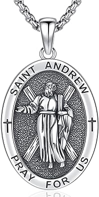St Michael/St Christopher/Saint Jude/Jesus Cross Crucifix/St Gabriel/St Raphael/St Peregrine/St Patrick/Saint Andrew/Saint Florian Pendant Necklace for Men Women Amulet Jewelry