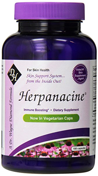 Diamond-Herpanacine Skin Support Veg Capsules with Antioxidant, 100 Count