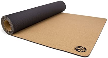 Yoloha Aura Cork Yoga Mat, Non Slip, Sustainable, Soft, Durable, Lightweight, Premium, Handmade, Moisture Resistant
