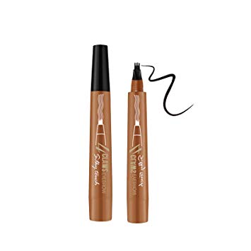 Onlyoily Eyebrow Pencil - Tattoo Eyebrow Pen with Fork Tip Long-lasting Waterproof Brow Gel and Smudgeproof Ink pen for Natural Hair-Like Defined Brows (01)