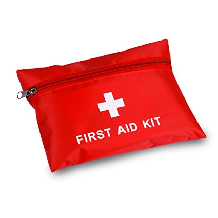 First Aid Kit Mini Compact Survival Kit Durable Emergency Bag Stocked for Car, Auto, Road Trips Camping, Travel, Office, Pets, Home and Any Other Outdoors Sports Activities