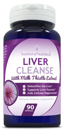 Sonora Nutrition Liver Cleanse with Milk Thistle, Artichoke, Dandelion & Turmeric, 90 Capsules