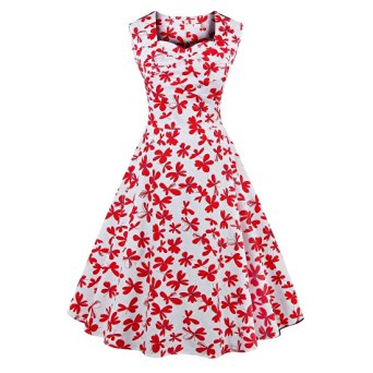 IMUYI Women's 50s 60s Vintage Cocktail Rockabilly Party Swing Dress