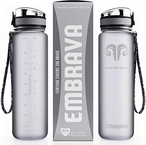 Best Sports Water Bottle - 32oz Large - Fast Flow, Flip Top Leak Proof Lid w/ One Click Open - Non-Toxic BPA Free & Eco-Friendly Tritan Co-Polyester Plastic