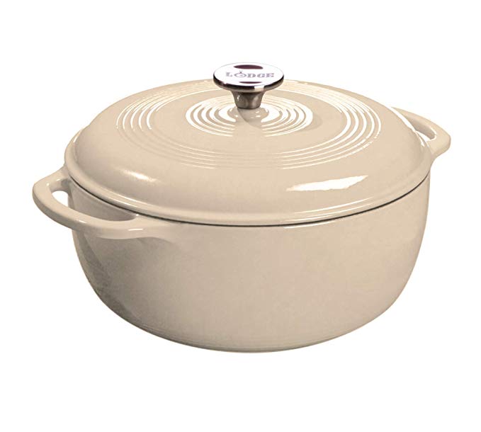 Lodge EC6D07 Enameled Dutch Oven 6 Quart Sandalwood