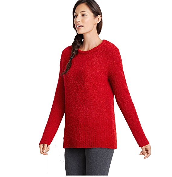 J. JILL - Women's - Super Soft Red Wool Blend Chenille Crew Sweater