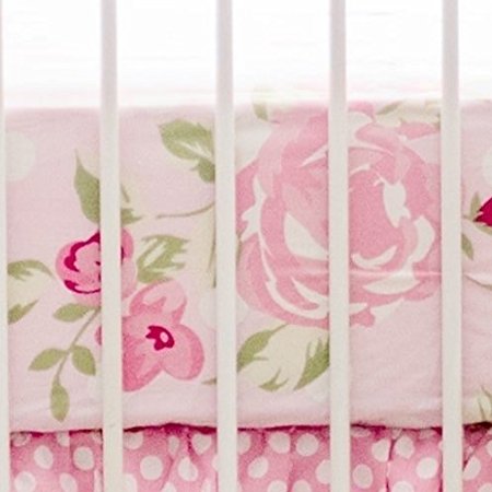 My Baby Sam Rosebud Lane Crib Sheet, Pink
