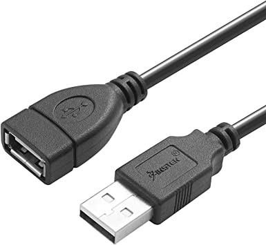 INSTEN USB 2.0 Extension Cable - A Male to A Female M/F Extender Cord - 25 Feet 25ft (7.62 Meters Long) High Speed, Black