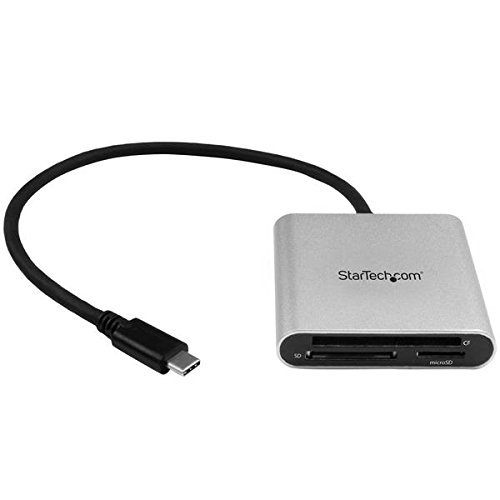 StarTech.com USB 3.0 Flash Memory Multi-Card Reader/Writer with USB-C - SD microSD and CompactFlash Card Reader (FCREADU3C)