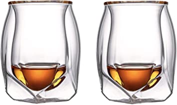 Old Fashioned Whiskey Glasses – 6oz, Set of 2, Lead-Free, Hand-blown, Perfect for Bourbon, Cognac, Irish Whiskey, Gift for Men Women