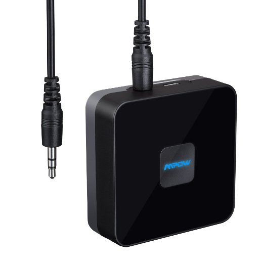 Mpow Streambot Box Bluetooth 40 Audio A2DP Receiver NFC-Enabled apt-X Adapter w Stable Signal Hight-fidelity Stereo Sound via 35mm RCA audio cable