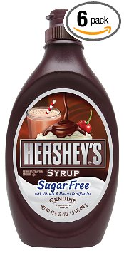 HERSHEY'S Syrup (Sugar Free Chocolate, 17.5-Ounce Bottles, Pack of 6)