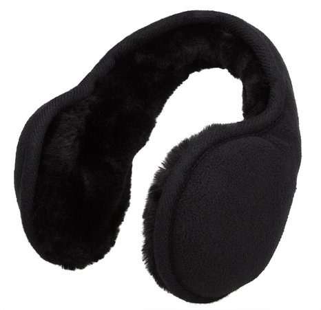 Metog Unisex Foldable Polar FleeceFaux Leather Warm Winter Outdoor EarMuffs