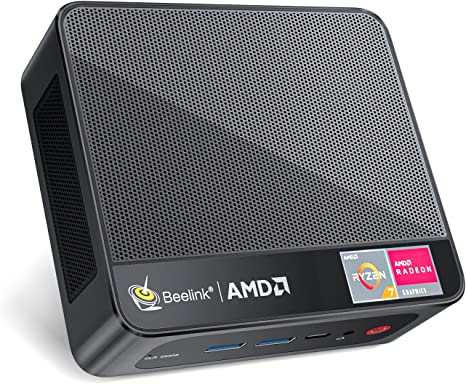 Beelink Ryzen Mini PC SER3 Windows 11 AMD Ryzen 7 3750H(up to 4GHz), 8GB RAM, 256GB NVME SSD, 4K@60hz Dual Screen Display Dual HDMI, Support 57W High Performance Gaming Office HTPC