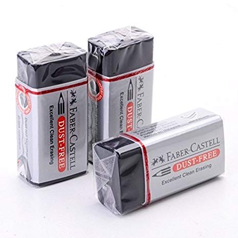 Faber-Castell Pencil Eraser Dust Free [Pack of 3] - Super Save Pack