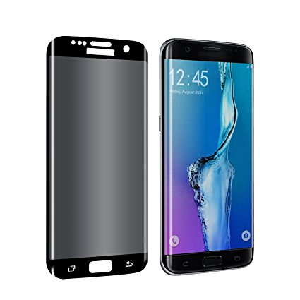 Galaxy S7 Edge Privacy Screen Protector, YCFlying S7 Edge Premium 3D Curved  Anti-Spy Tempered Glass Full Coverage Screen Guard for Samsung Galaxy S7 Edge (Black)