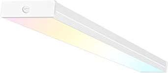 hykolity 4FT LED Wraparound Light with 3 Wattages/3 Lumens/3 CCT Selectable, 55W/65W/75W, 5500lm/6500lm/7500lm, 3000K/4000K/5000K 4 Foot LED Wrap Light Fixture, Flush Mount Office Ceiling Light, ETL