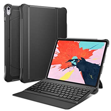 OMOTON Detachable Keyboard Case for New iPad Pro 12.9(2018 release), Ultra-thin Bluetooth Keyboard Case with Built-in Stand and Pencil Holder, Lightweight, Black