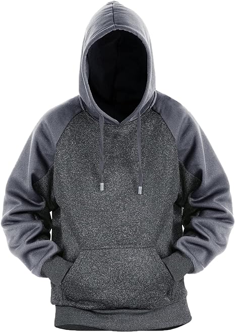 Men's Hooded Sweatshirt Fleece Pullover Hoodie Color Block Athletic Sport Hoodies