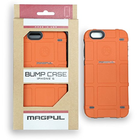 Apple iPhone 6/6s 4.7" Case, Magpul® Industries Bump MAG486 Case Cover Polymer Retail Packaging for Apple iPhone 6/6s 4.7"   Tempered Glass Screen Protector (Orange)